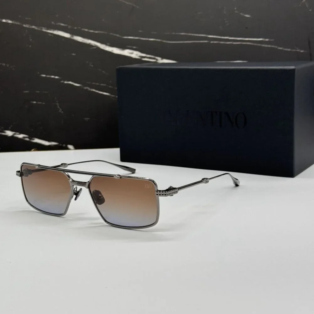 NEW VALENTINO V-SEI VLS-111C  TITANIUM UNISEX VALENTINO SUNGLASSES VLS-111C